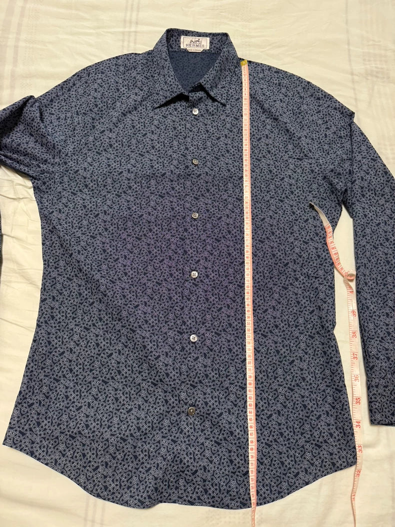 Hermes Classic Pattern Long Sleeve Shirt