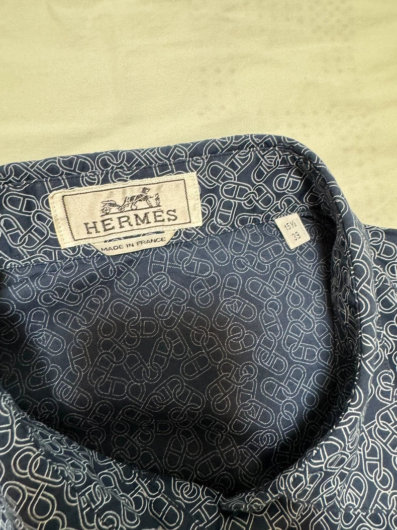 Hermes Classic Pattern Long Sleeve Shirt