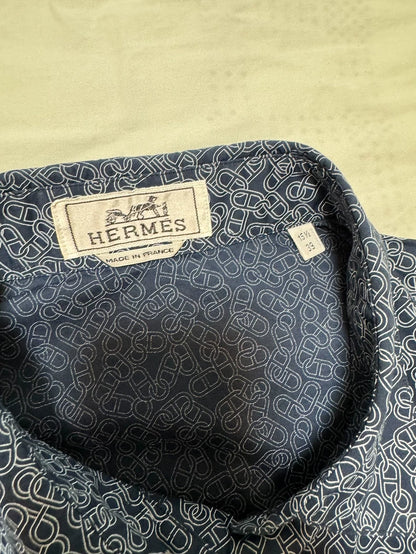 Hermes Classic Pattern Long Sleeve Shirt