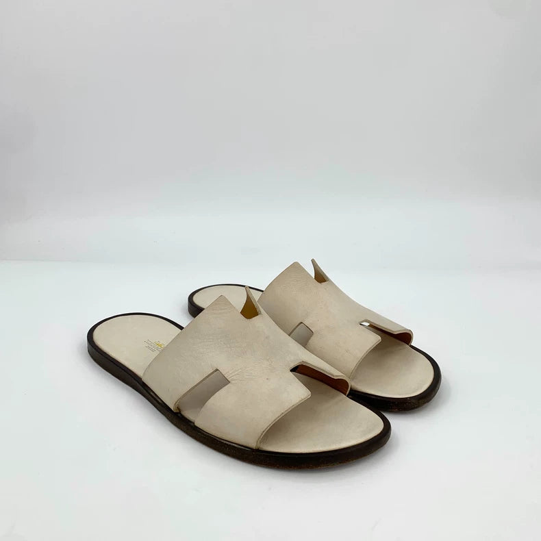 Hermes Casual Slide Sandals in Beige