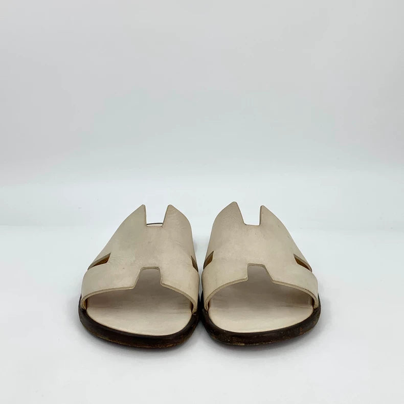 Hermes Casual Slide Sandals in Beige