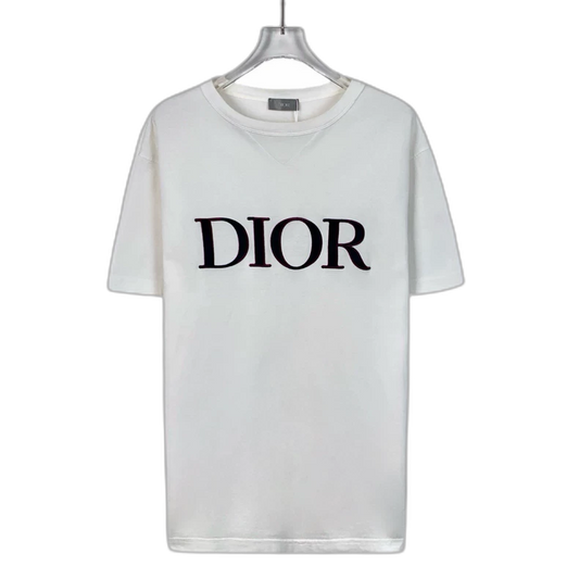 Dior White Logo Cotton T-Shirt