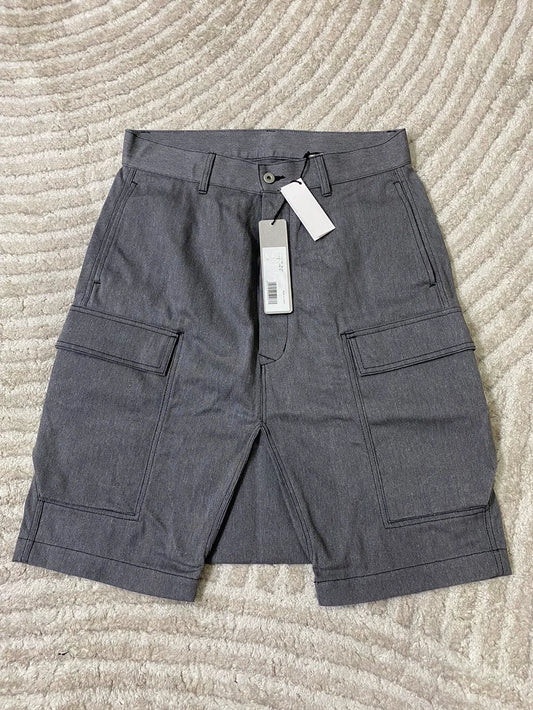 Rick Owens Gray Cargo Shorts