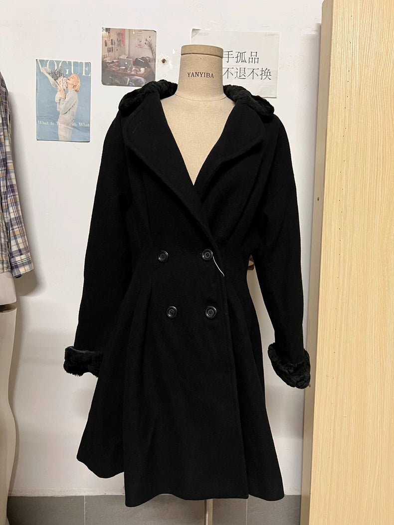 Vintage Prada Wool Blend Double-Breasted Coat