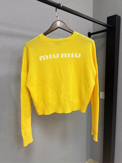 miumiu Logo Cashmere Sweater for Women