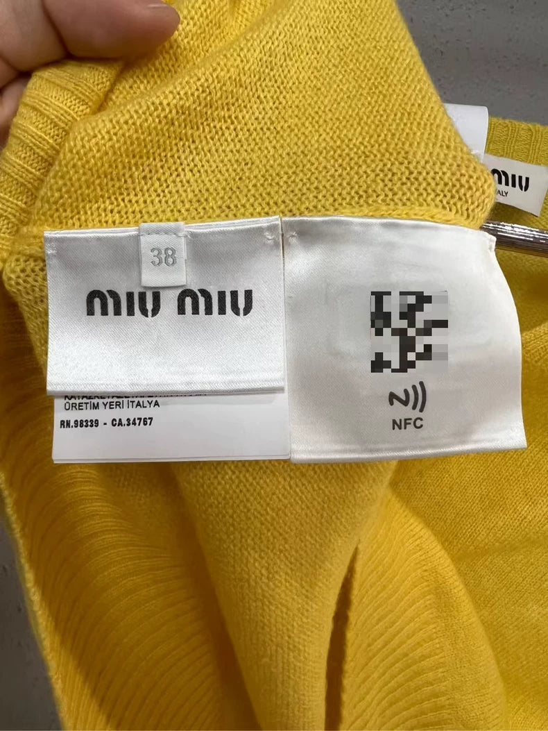 miumiu Logo Cashmere Sweater for Women