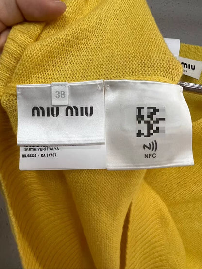 miumiu Logo Cashmere Sweater for Women