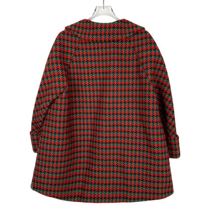 Gucci Red Houndstooth Wool Coat XXS
