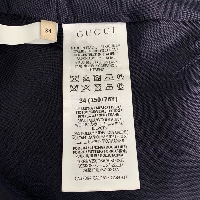 Gucci Red Houndstooth Wool Coat XXS