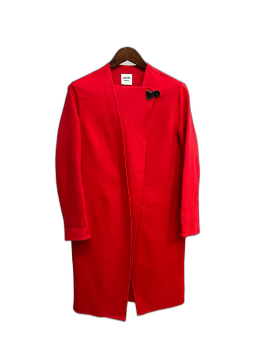 Red Cashmere Coat from Hermes-yf