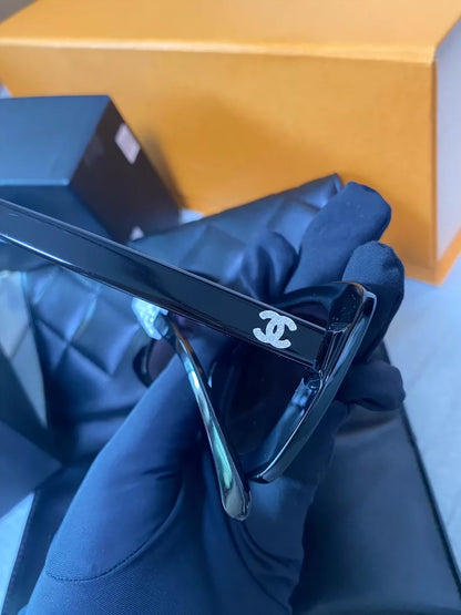 Chanel Rhinestone Letter Sunglasses