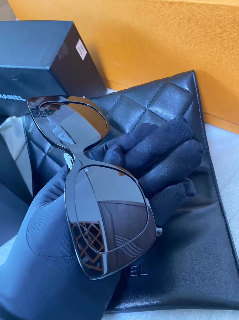 Chanel Rhinestone Letter Sunglasses