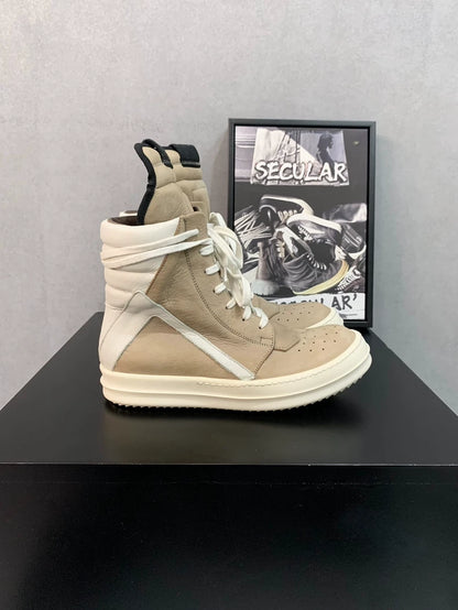 Rick Owens Beige Geobasket Sneakers Size 37-yf