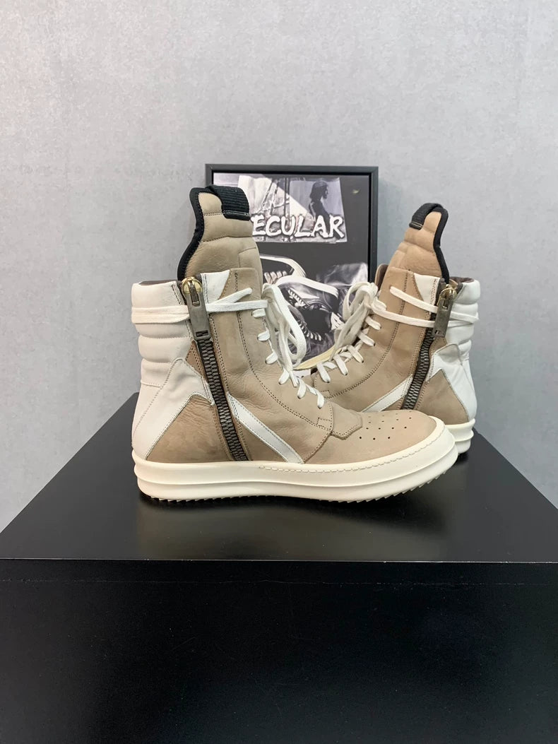 Rick Owens Beige Geobasket Sneakers Size 37-yf