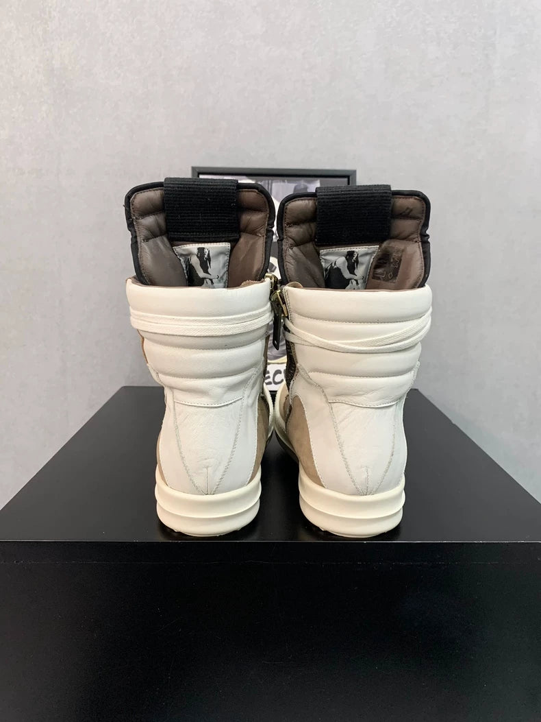 Rick Owens Beige Geobasket Sneakers Size 37-yf