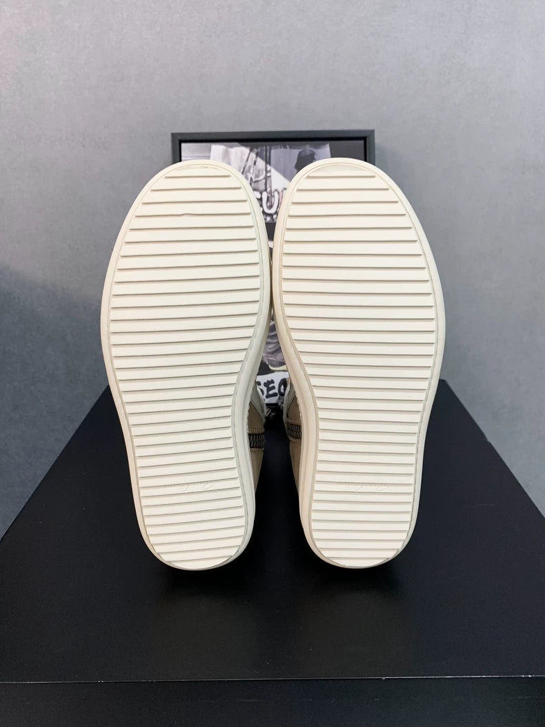 Rick Owens Beige Geobasket Sneakers Size 37-yf