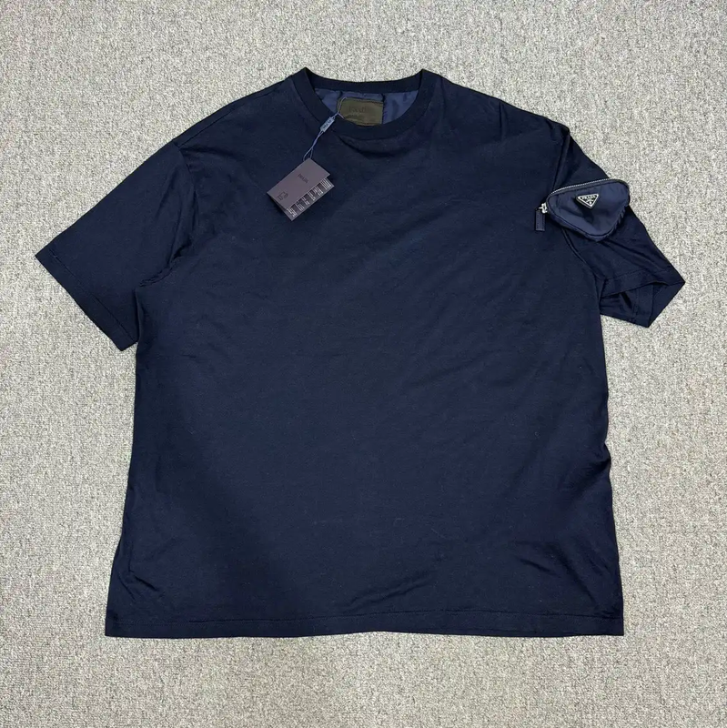 Prada M Size Blue Cotton Men's T-Shirt
