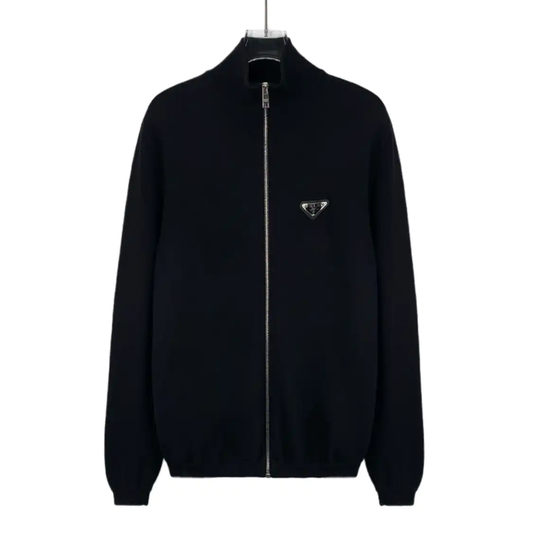 Prada Men's Black Wool Zipper Jacket