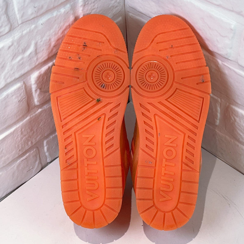 Virgil Abloh x Louis Vuitton Orange Trainer Sneakers 0079