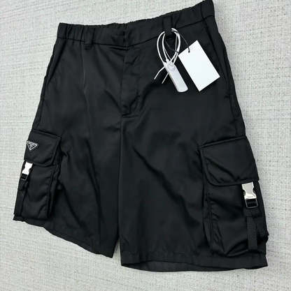Prada Men's Summer Black Nylon Logo Shorts