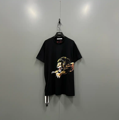 Givenchy Short-Sleeve Black Lion T-Shirt 0089