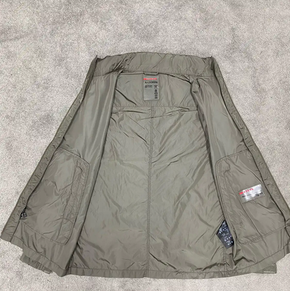 Prada Spring Autumn Khaki Polyester Men's Jacket