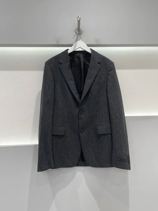 Prada Men's Long Sleeve Gray Outerwear