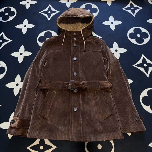 Prada Brown Silk Men's Coat