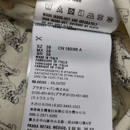 Prada Logo Print Short Sleeve Shirt