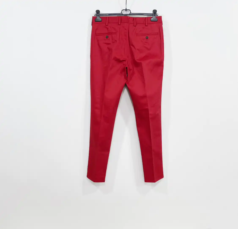 Prada Men's Casual Red Cotton Pants