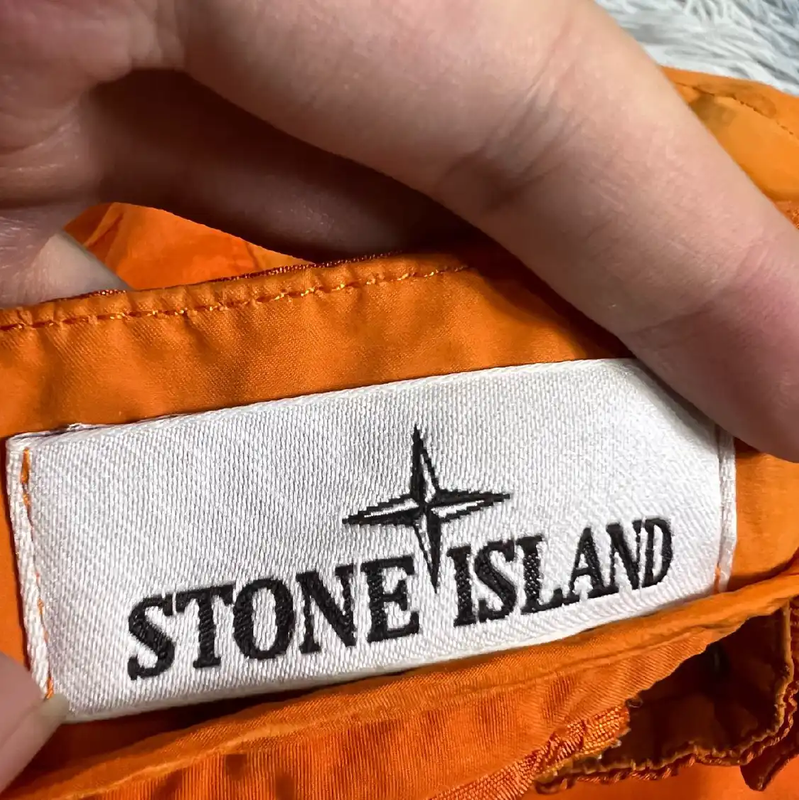 Stone Island Bright Orange Nylon Men's Shorts 0089