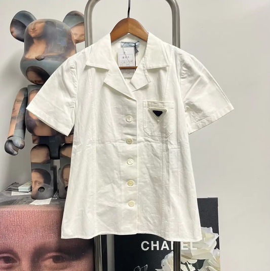 Prada White Short-Sleeve Men's Shirt