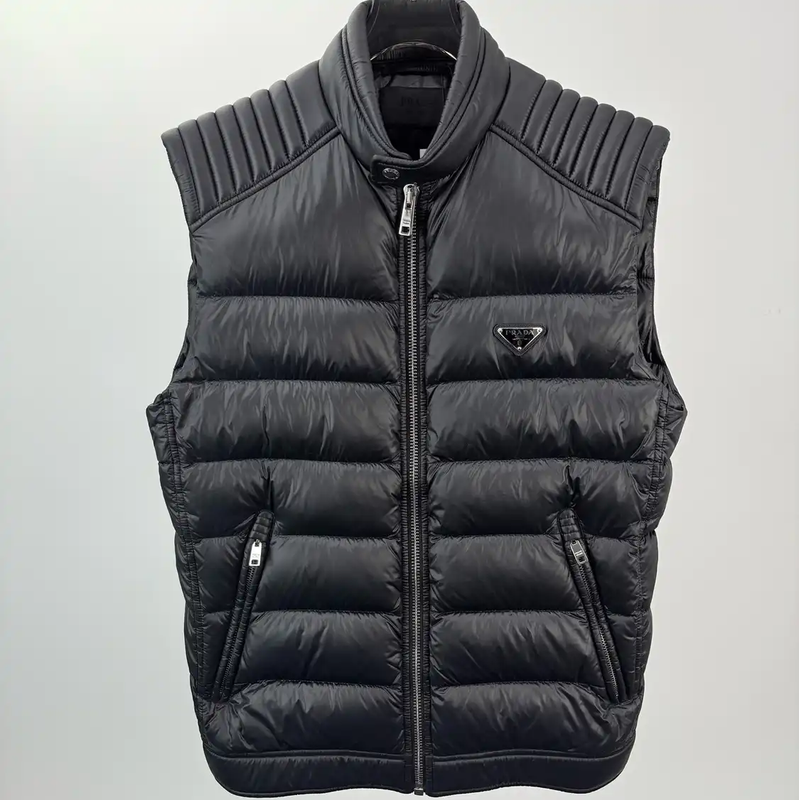 Prada Black Men's Down Vest M Size