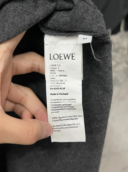 Loewe Gray Cotton Short Sleeve T-Shirt 0089