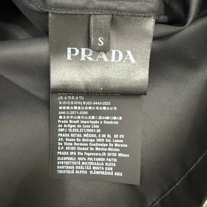 Prada Black Nylon Long Sleeve Men's Shirt