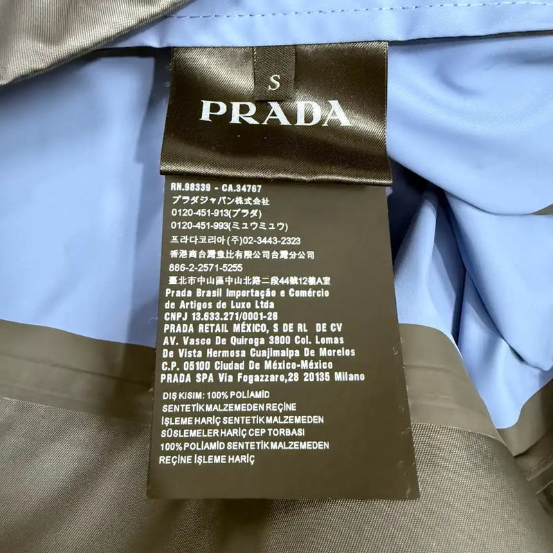Prada Men's Gray Polyester Hooded Jacket