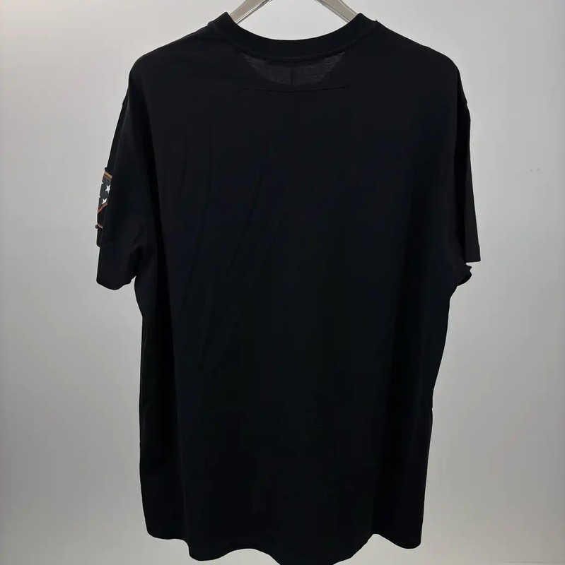 Givenchy Black Men's T-Shirt with Unique Patches 0089