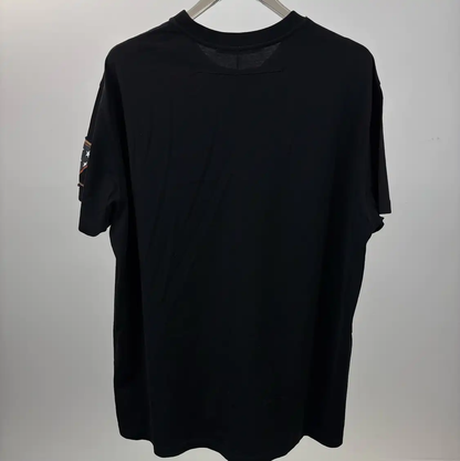 Givenchy Black Men's T-Shirt with Unique Patches 0089