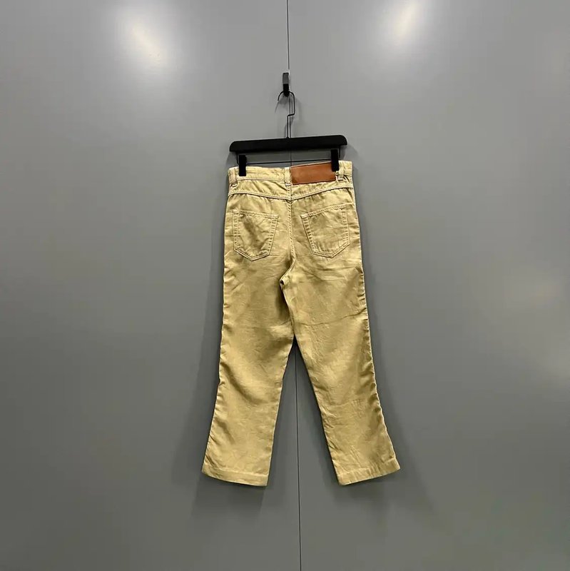 Loewe Casual Khaki Cotton Pants for Men 0089