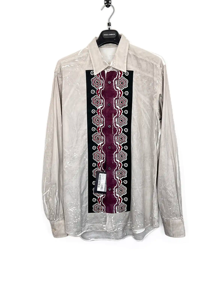 Prada Men’s Long Sleeve Shirt in Cream