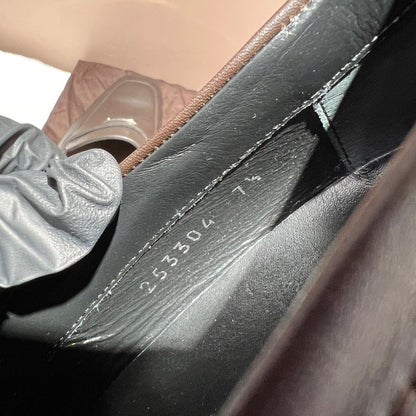 Gucci Brown Leather Slip-On Shoes 0079