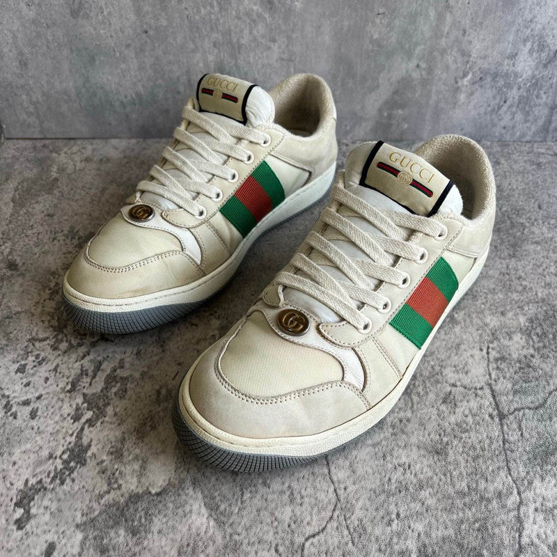 Gucci Screener Leather Canvas Sneakers for Men 0079