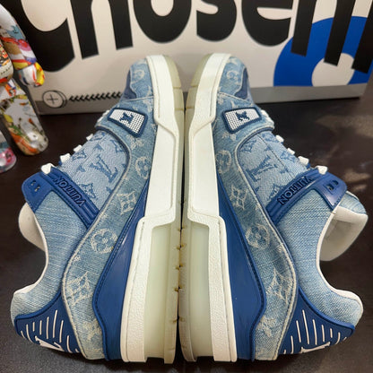 Louis Vuitton Blue Denim Low-Top Trainers for Men 0079