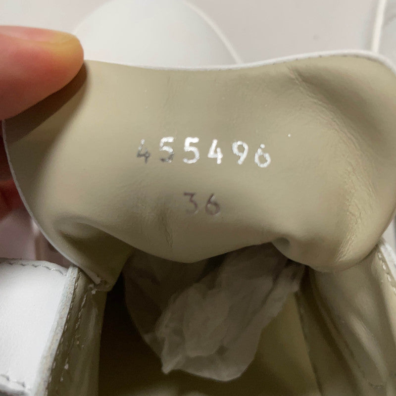 Gucci Kids' Ace Leather Sneakers in White Red Green 0079