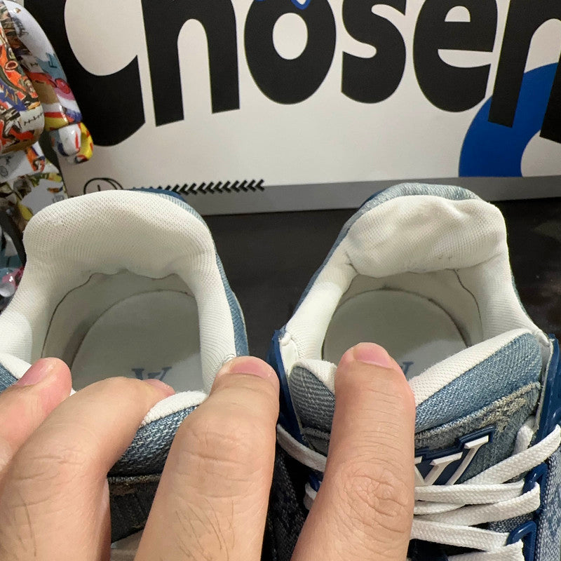 Louis Vuitton Blue Denim Low-Top Trainers for Men 0079