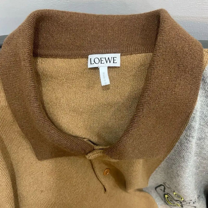 Loewe Brown Cashmere Knit Sweater for Men 0089