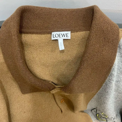 Loewe Brown Cashmere Knit Sweater for Men 0089