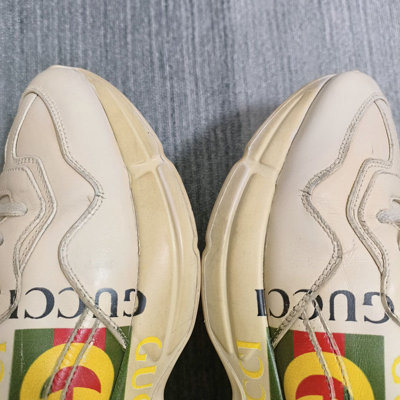 Gucci Rhyton Double G Logo Dad Sneakers in Cream 0079