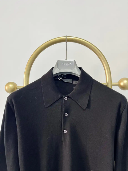 Prada Black Long Sleeve Knitted Shirt