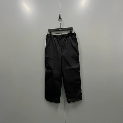 Prada Black Logo Cotton Casual Pants